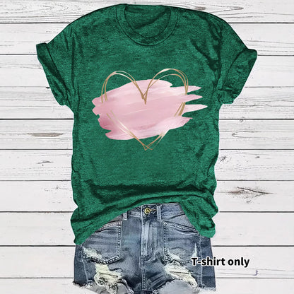 Watercolor Heart Short Sleeve