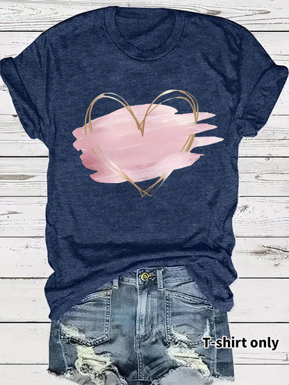 Watercolor Heart Short Sleeve