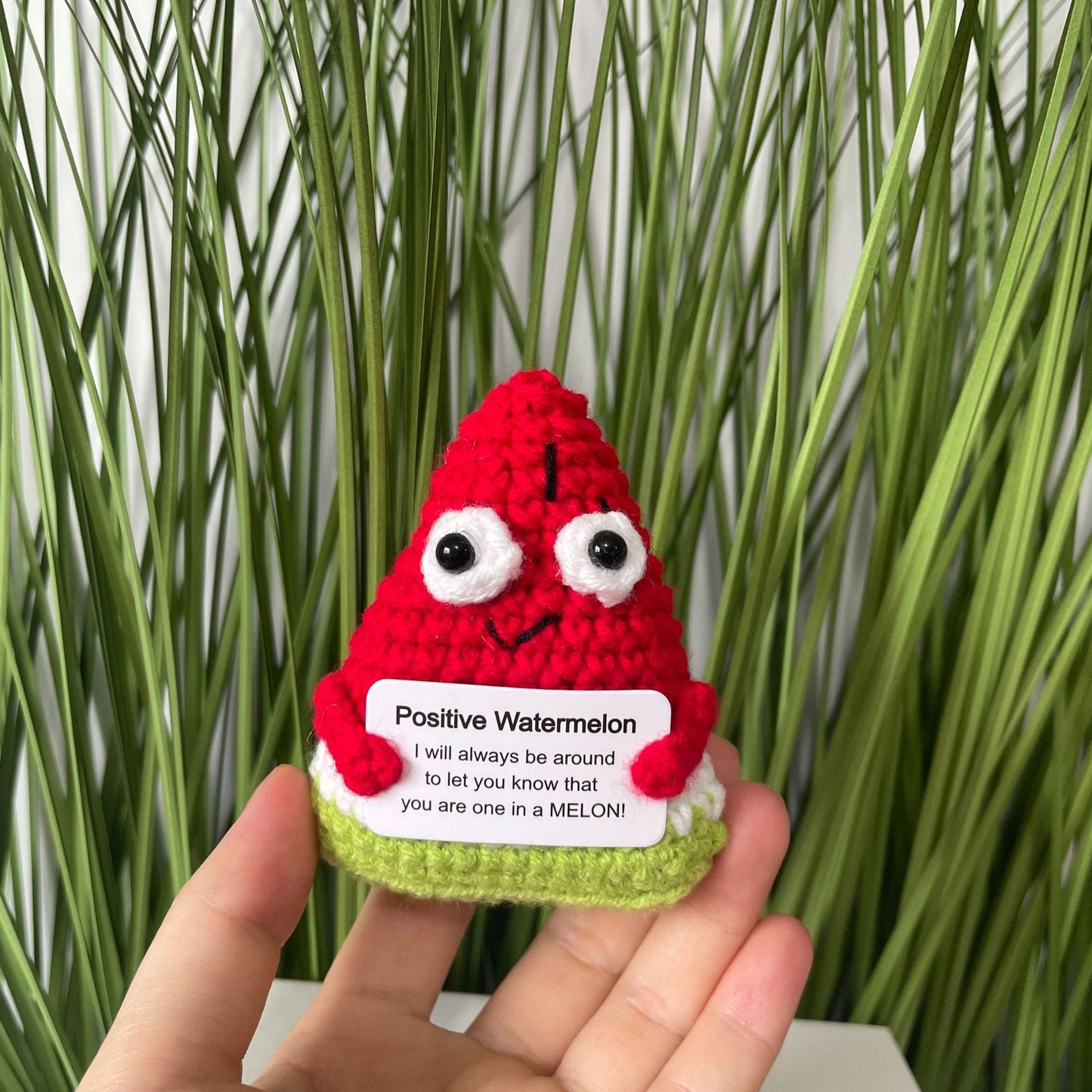 Positive Sayings Knitted Handmade Hook Weaving Doll