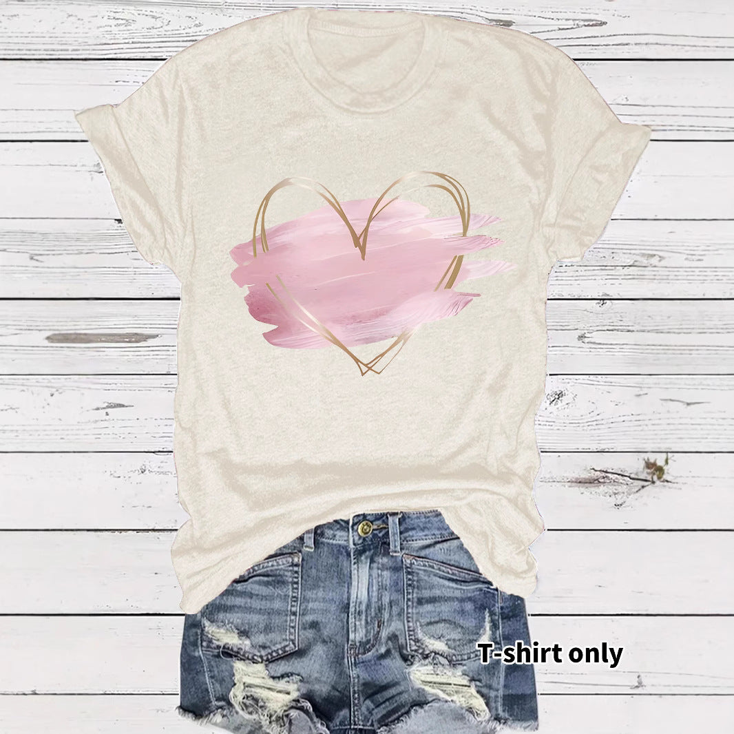 Watercolor Heart Short Sleeve