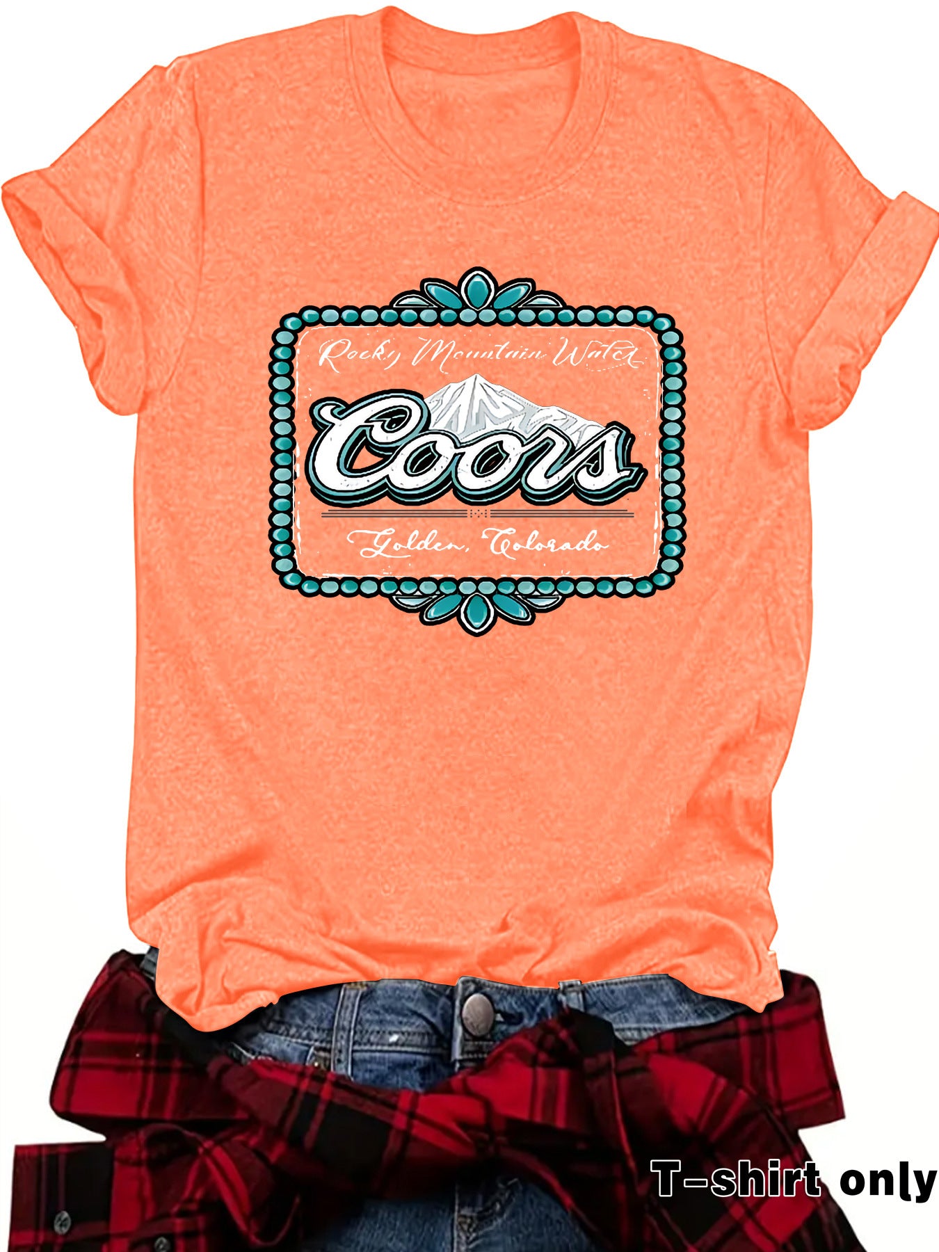 Coors Mountain & Letter printed t-shirt