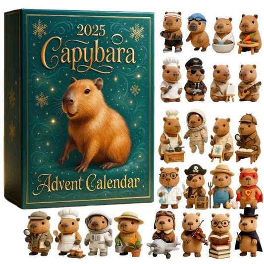 24-Day Capybara Advent Calendar with Hanging Pendants - Fun Christmas Countdown Party Gift for Kids & Adults