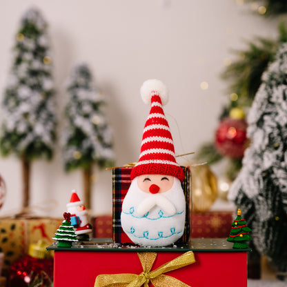 Christmas Decoration Cartoon Striped Pom-Pom Hanging Ornament Pointed Hat Old Man Head Tree Ornament