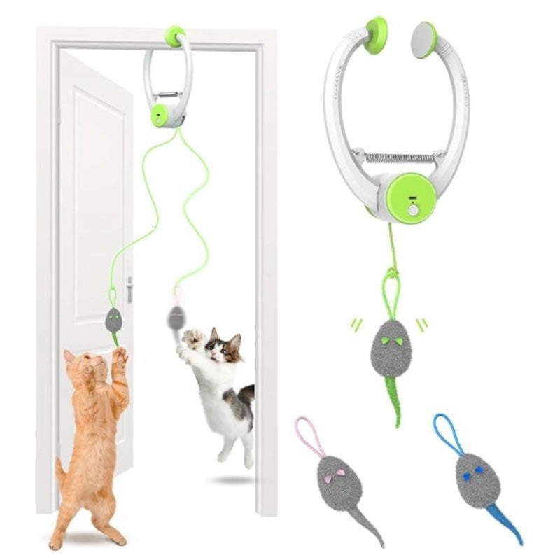 Interactive Electric Cat Toy - Door-Hanging, USB Rechargeable, Retractable (Self-Play)
