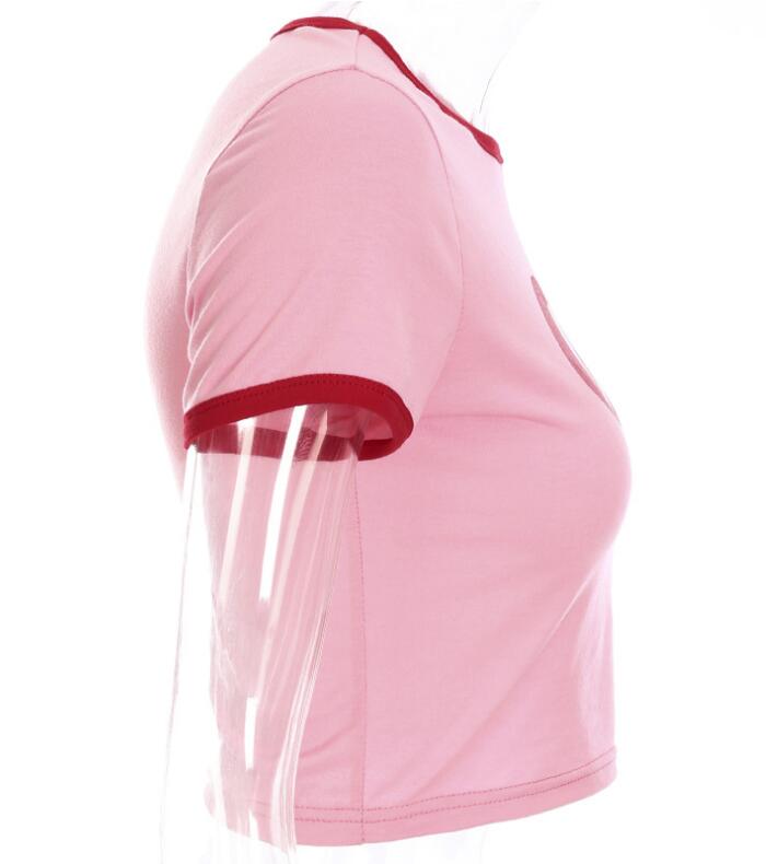 Love Heart Print Short Sleeve T-Shirt