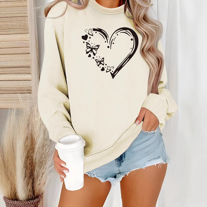 Heart amd Butterfly Printed Hoodie