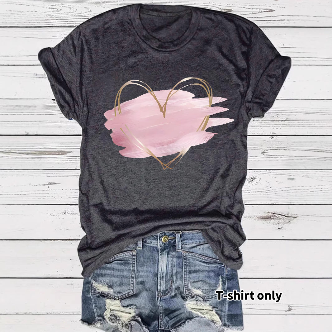 Watercolor Heart Short Sleeve