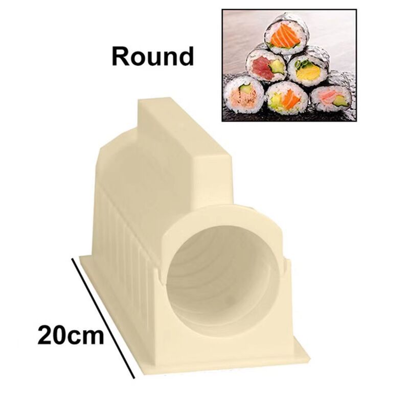 DIY Sushi Maker Kit with Plastic Molds for Rolls, Round, Square & Heart Shapes