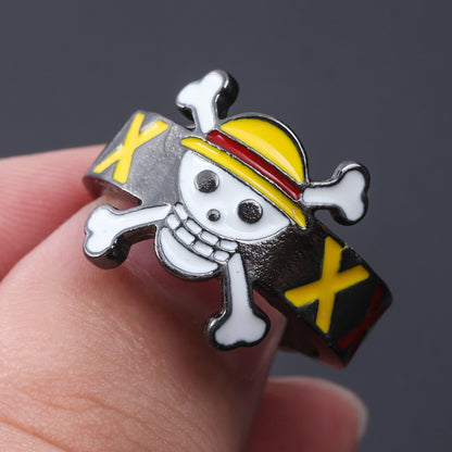 One Piece Straw Hat Pirates Ring - Luffy, Zoro, Sanji, Nami, Robin, Chopper Cosplay Finger Ring