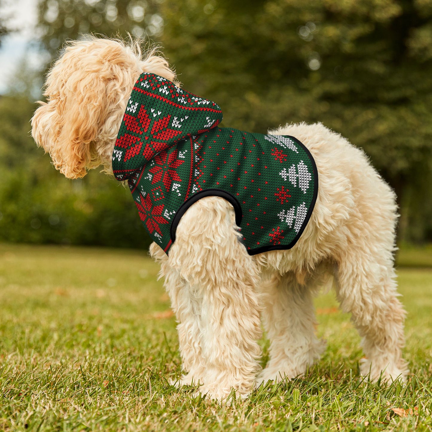 Green Ugly Sweater Hoodie for Pets