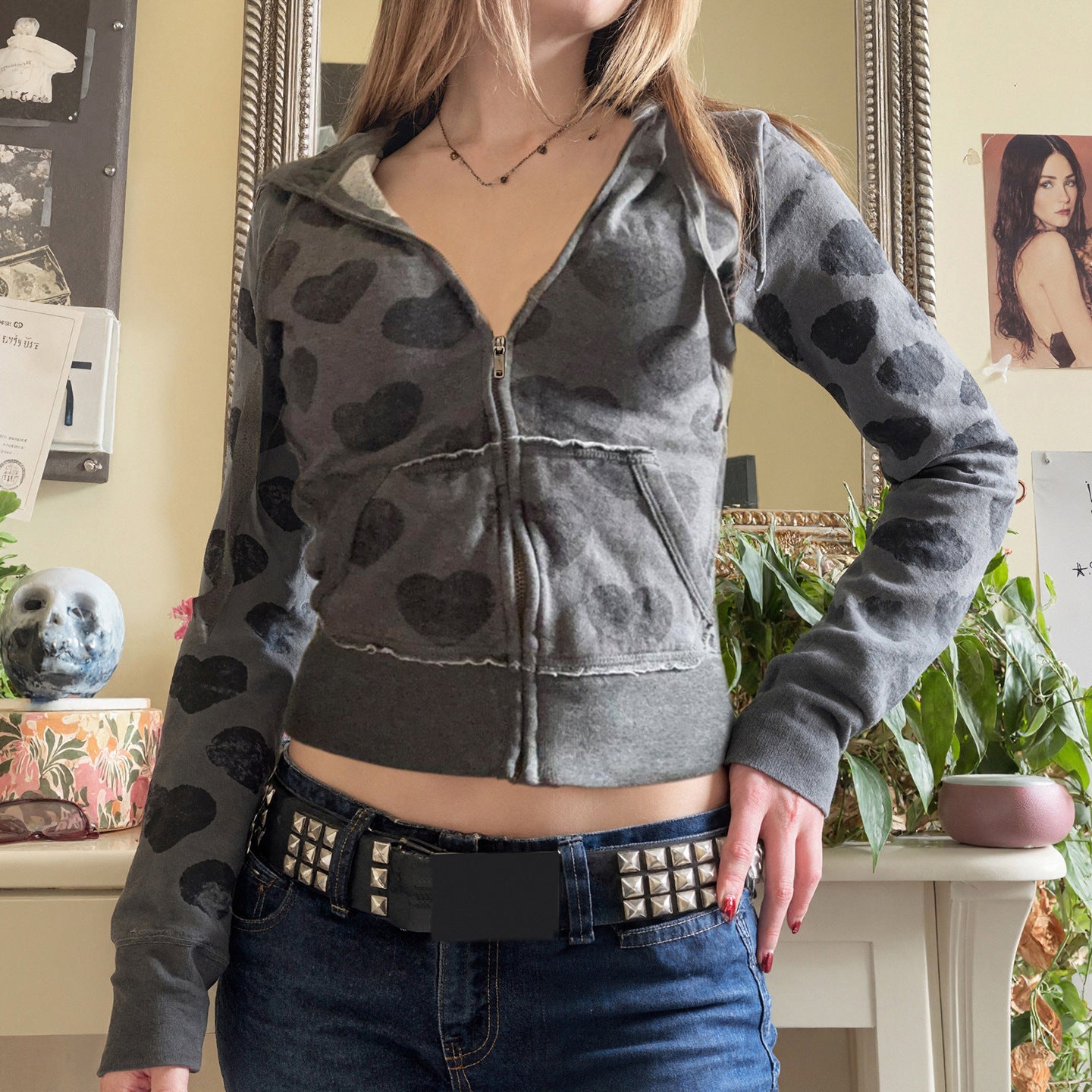 Love hot girl long sleeved top sweatshirt jacket