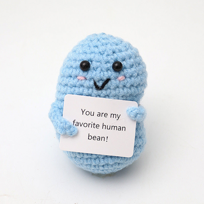 Positive Sayings Knitted Handmade Hook Weaving Doll