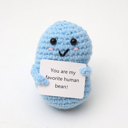 Positive Sayings Knitted Handmade Hook Weaving Doll