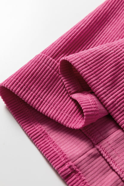 Black Corduroy Sleeveless Mini Dress With Patched Pockets