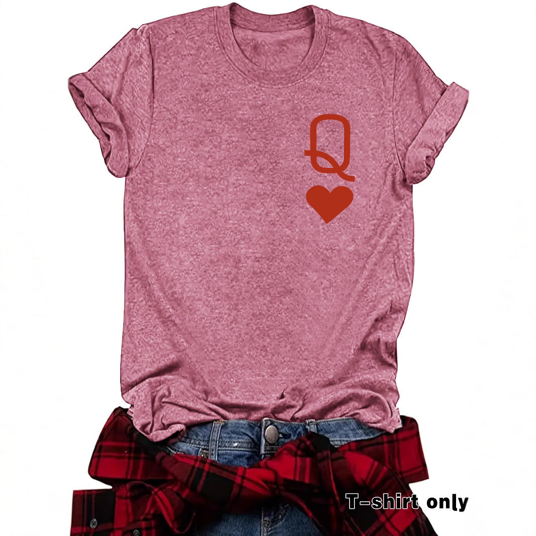 Queen of Hearts Printed T-shirt