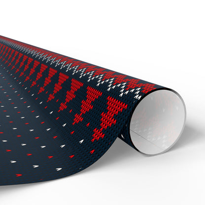 Festive Christmas Sweater Wrapping Paper Roll for Holidays
