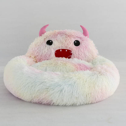 Pet Supplies Plush Small Monster Pet Nest Mattress Creative Dog/Cat Nest Autumn And Winter Warm Cat Nest