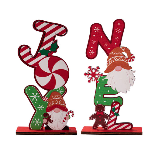 Christmas Decorations Wooden Gingerbread Man Rudolph Creative Colorful Letter Wooden Ornament