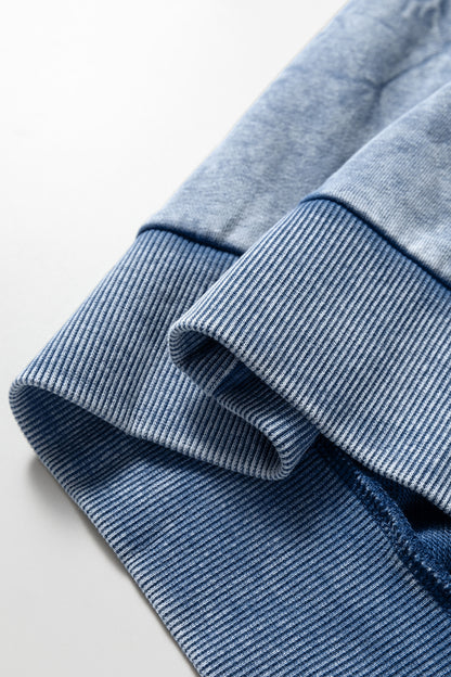 Mineral Red saved by grace Letter Embroidery Mineral Wash Loose Sweatshirt