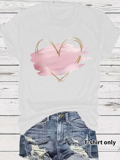Watercolor Heart Short Sleeve