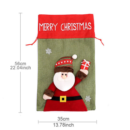 Christmas gift bag, Santa Claus backpack, children's gift bag, jewelry bag