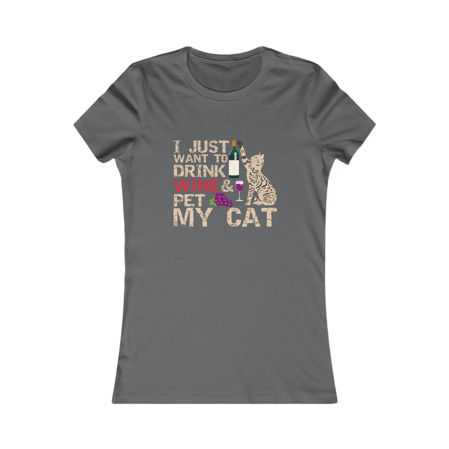 Wine and Cat Lover's Tee