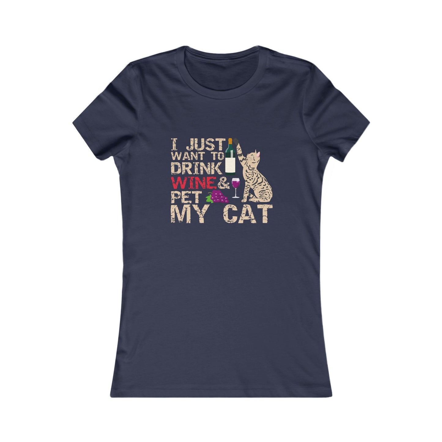 Wine and Cat Lover's Tee