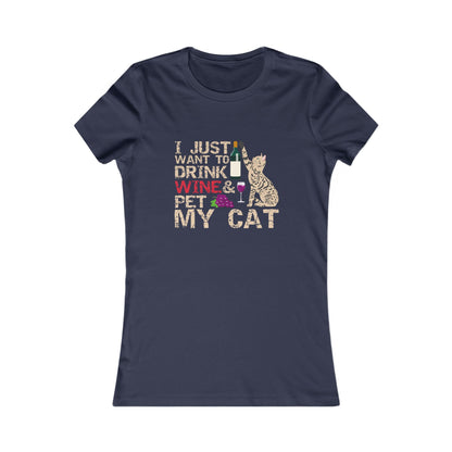Wine and Cat Lover's Tee