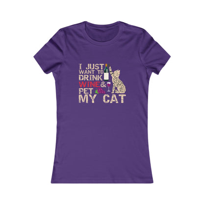 Wine and Cat Lover's Tee