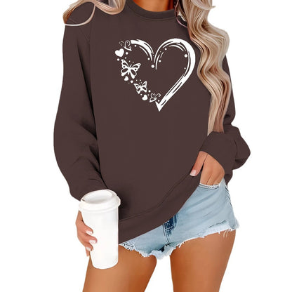 Heart amd Butterfly Printed Hoodie