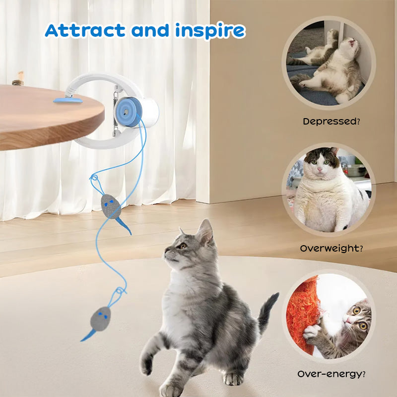 Interactive Electric Cat Toy - Door-Hanging, USB Rechargeable, Retractable (Self-Play)