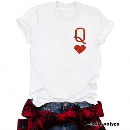 Queen of Hearts Printed T-shirt
