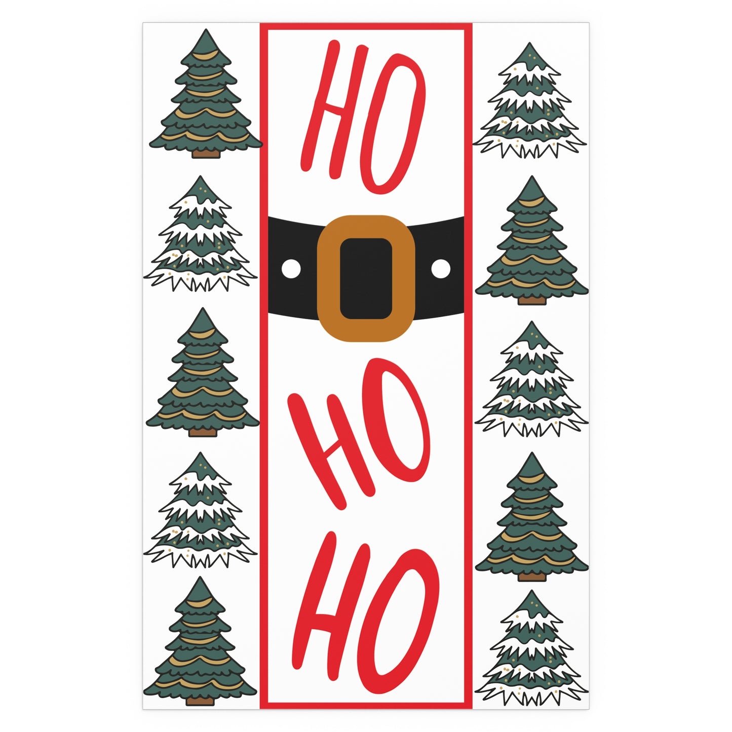 Festive Silk Poster - Ho Ho Ho Christmas Decor