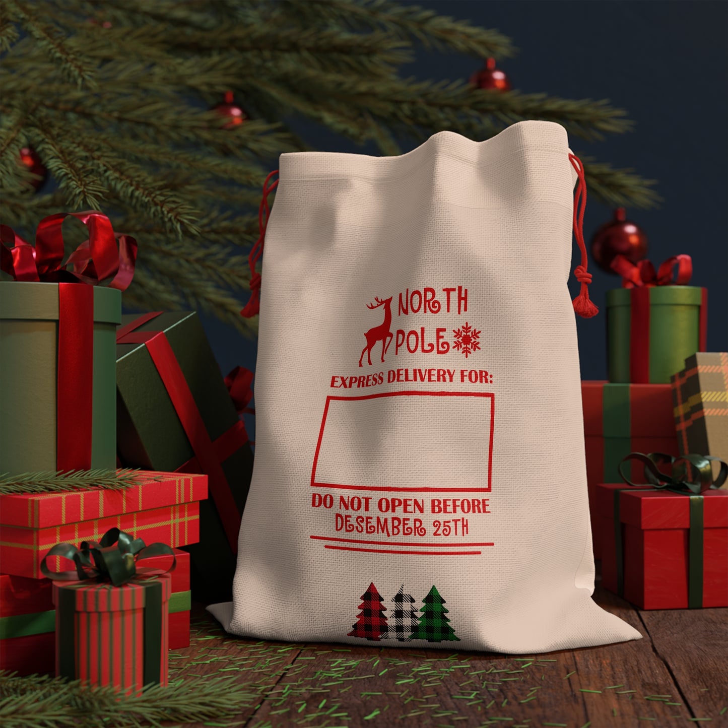 Festive Christmas Gift Sack for Holiday Cheer