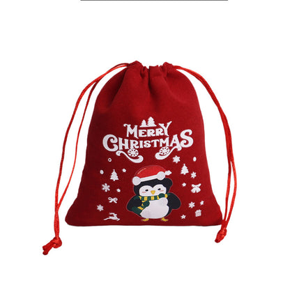 Christmas Gift Velvet/linen Drawstring Bags Bracelet Jewelry Candy Packaging Bags