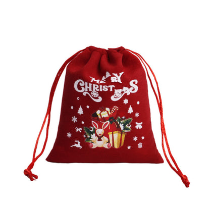 Christmas Gift Velvet/linen Drawstring Bags Bracelet Jewelry Candy Packaging Bags