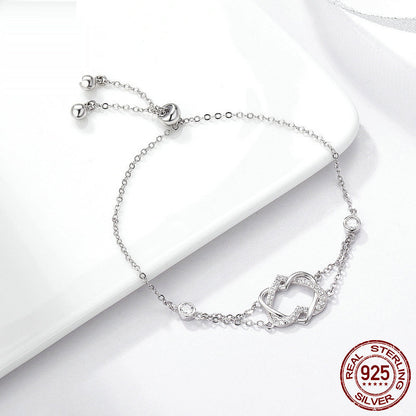 Love pure silver bracelet S925 jewelry