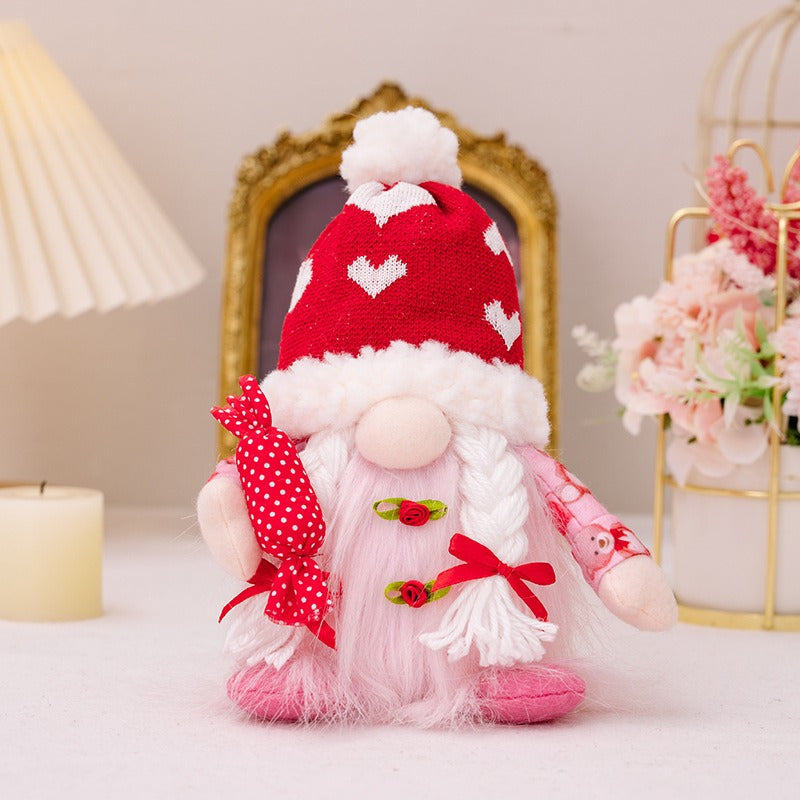 Couple's Love Dwarf Doll Ornament with Luminous Lights Doll Christmas Gift