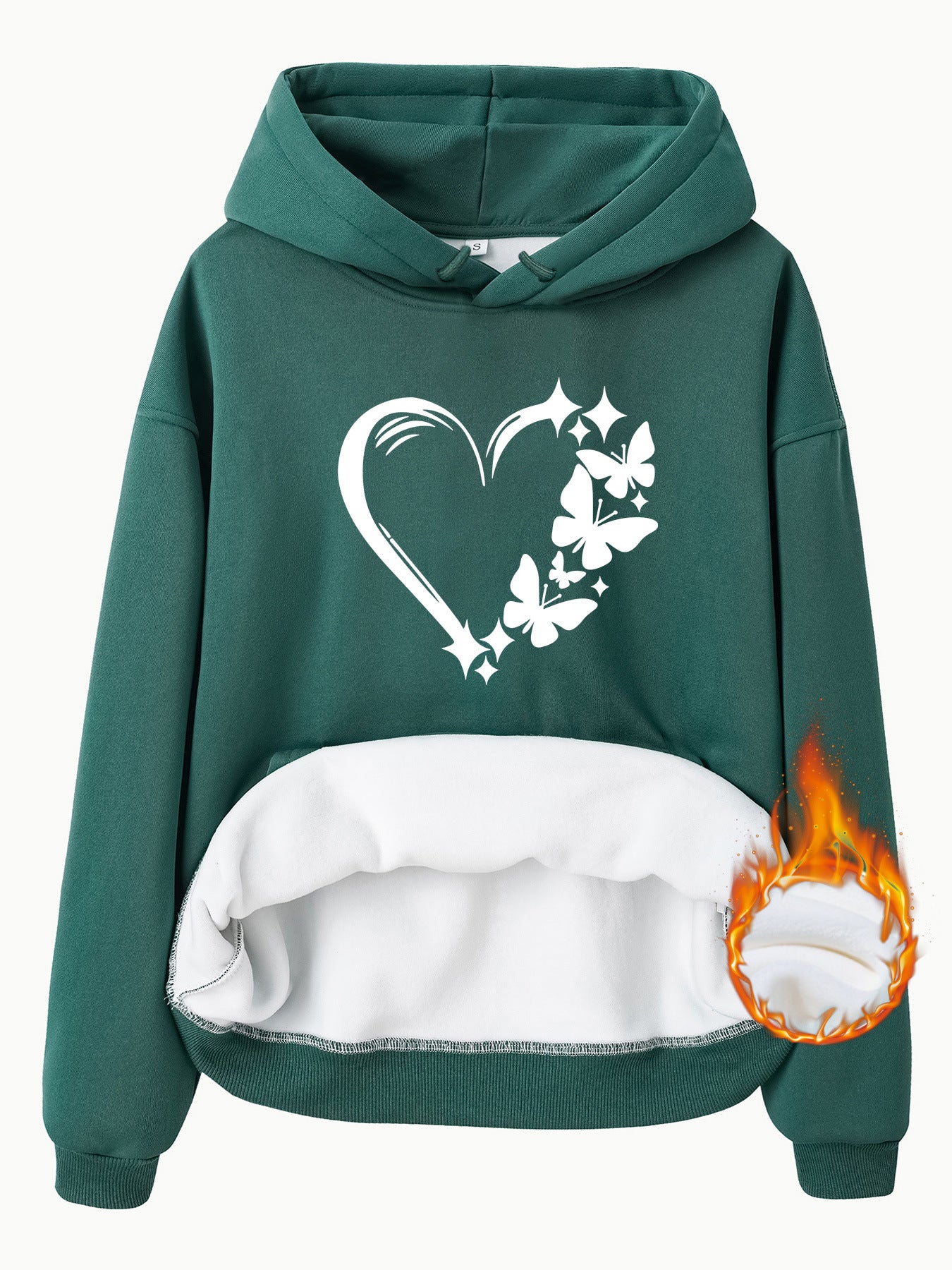 Love Butterfly Printed Hoodie