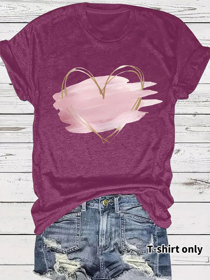 Watercolor Heart Short Sleeve