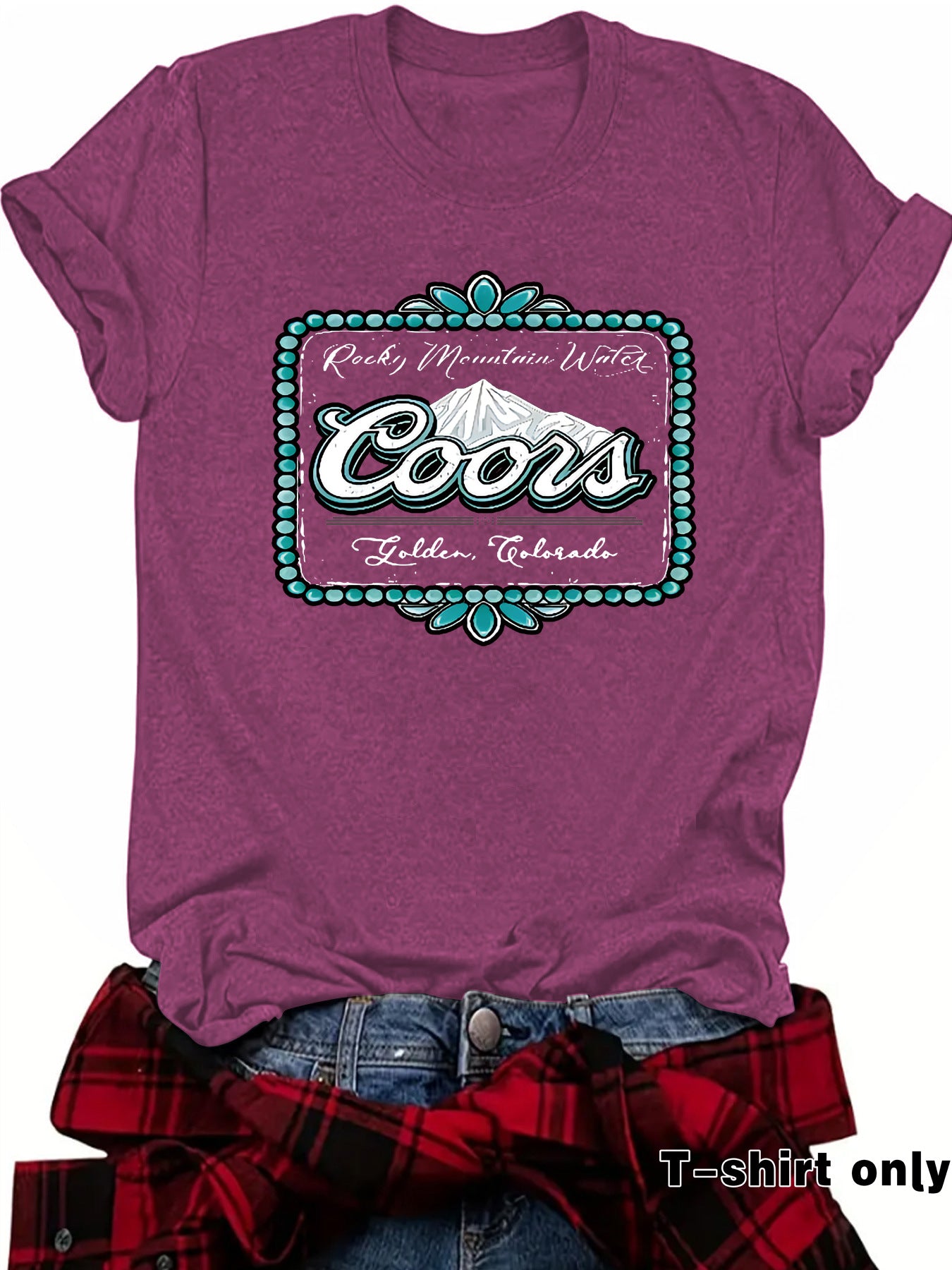 Coors Mountain & Letter printed t-shirt