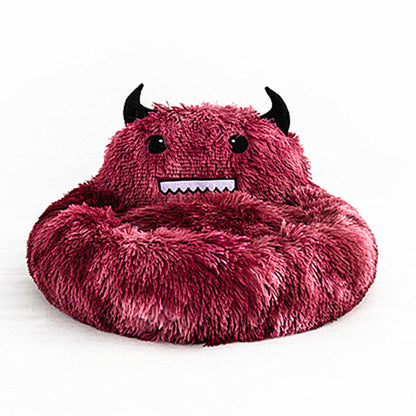 Pet Supplies Plush Small Monster Pet Nest Mattress Creative Dog/Cat Nest Autumn And Winter Warm Cat Nest