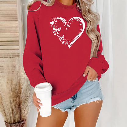 Heart amd Butterfly Printed Hoodie