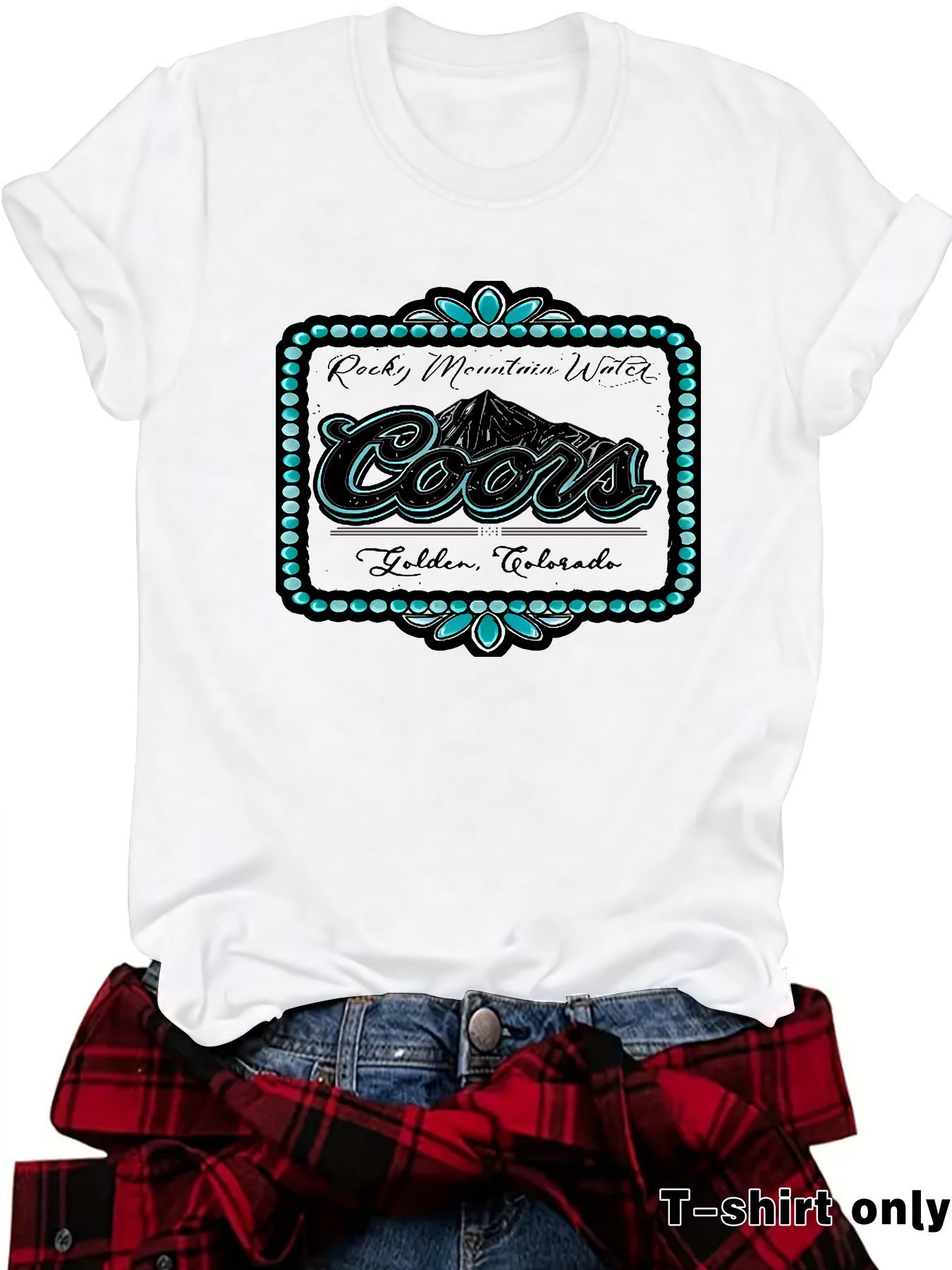 Coors Mountain & Letter printed t-shirt