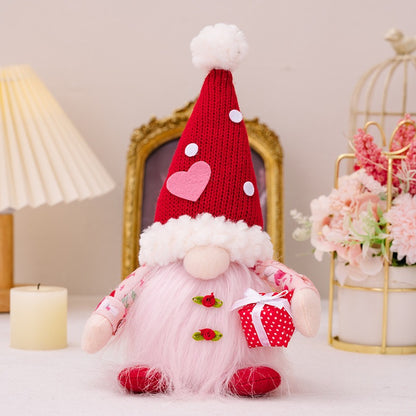 Couple's Love Dwarf Doll Ornament with Luminous Lights Doll Christmas Gift