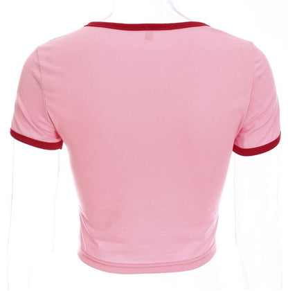 Love Heart Print Short Sleeve T-Shirt