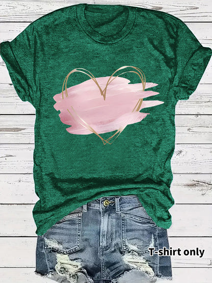 Watercolor Heart Short Sleeve