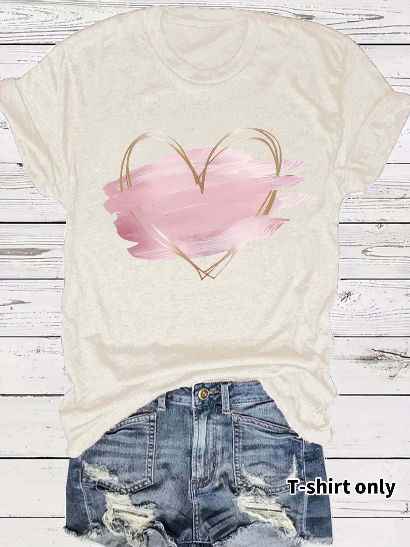 Watercolor Heart Short Sleeve