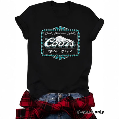 Coors Mountain & Letter printed t-shirt