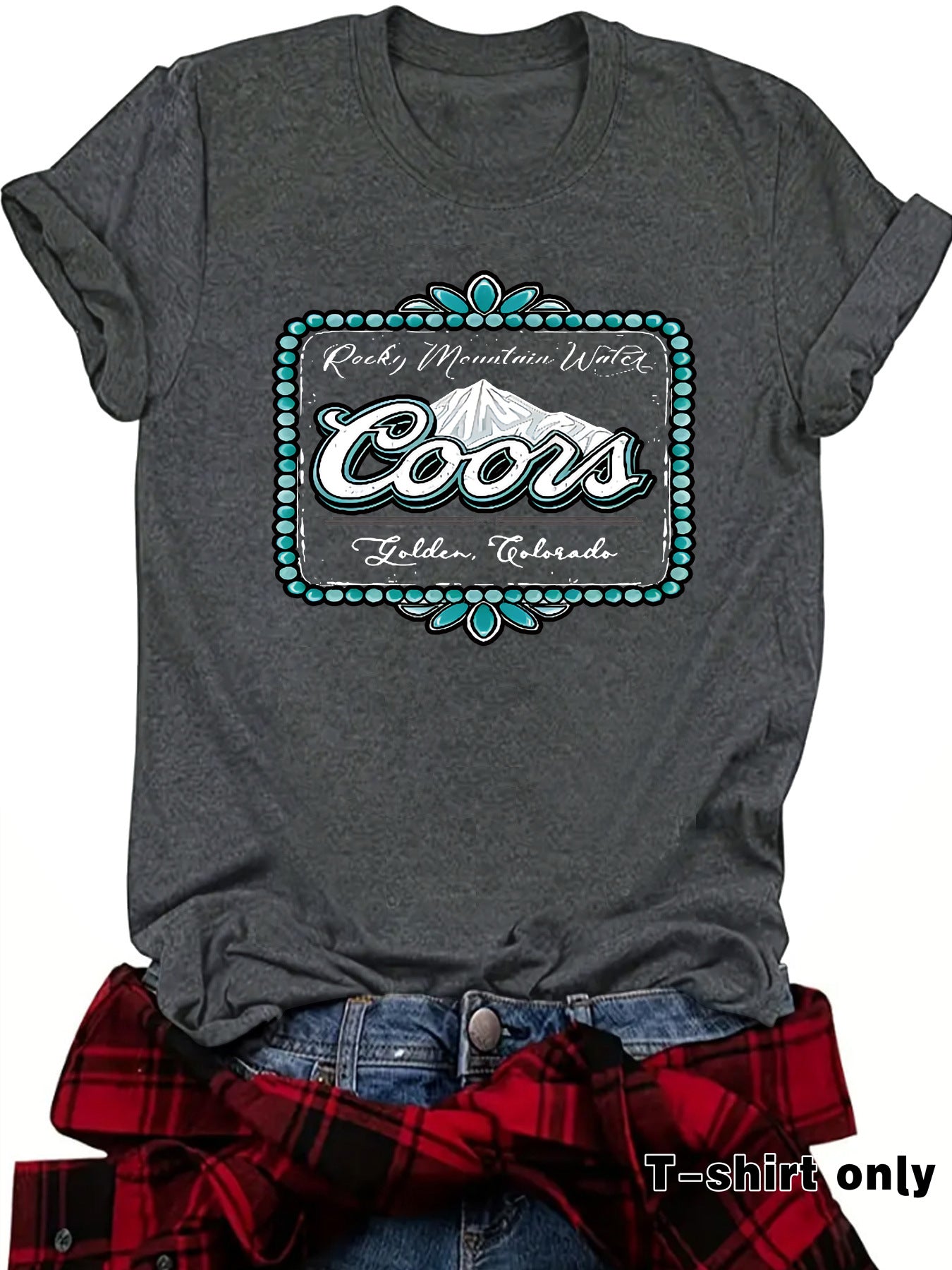 Coors Mountain & Letter printed t-shirt